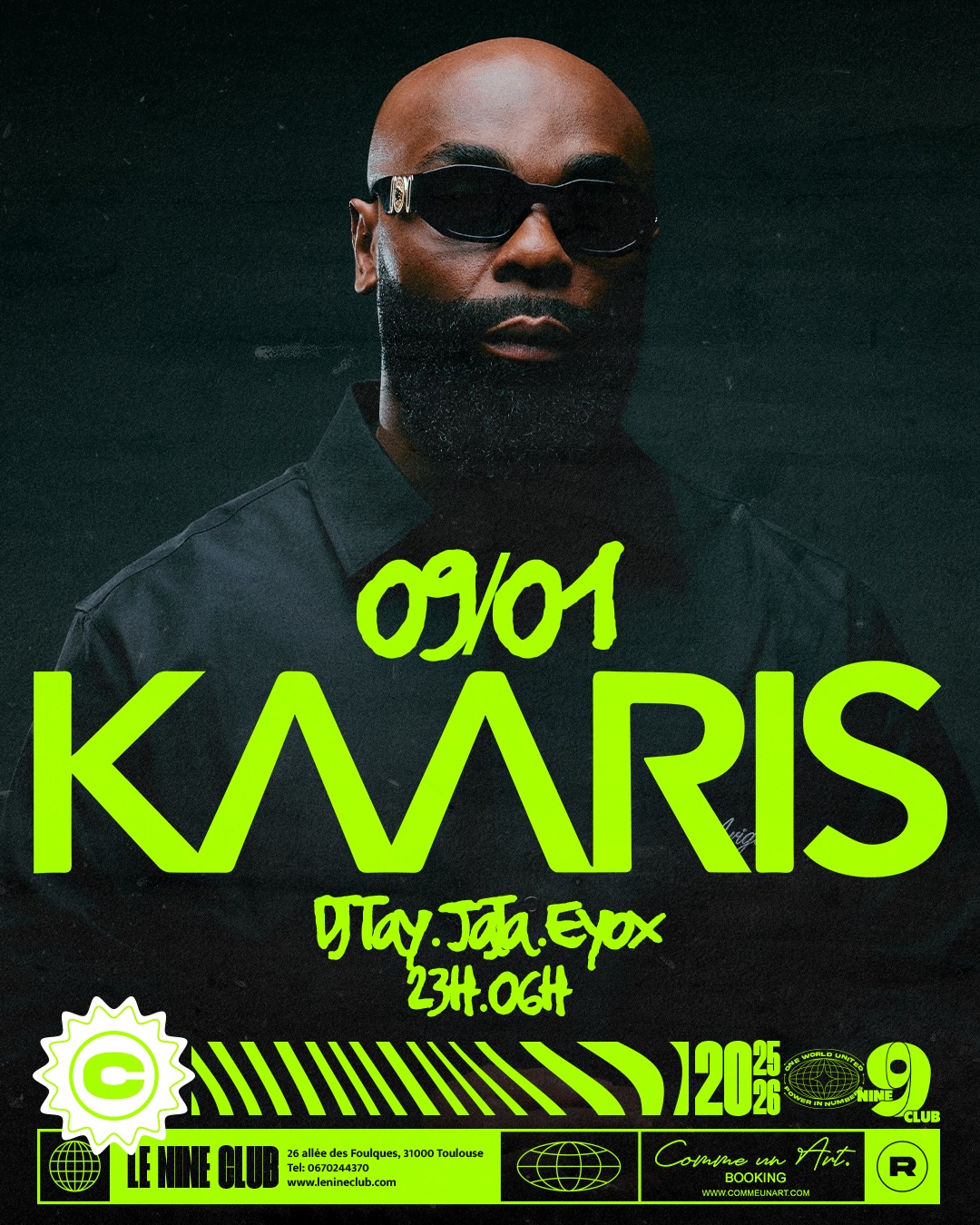 KAARIS + DJ Tay, Jaja, Eyox – Le Nine Club